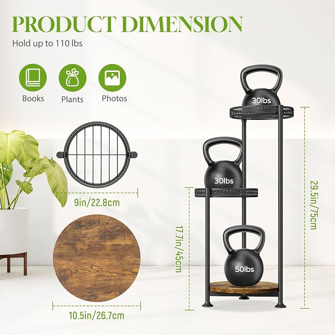 Oppro Plant Stand Indoor Outdoor Clearance, 3 Tier Metal Flower Shelf Pot Holder, Tall Multiple Plants Corner Rack Narrow House Orchid Display Organizer for Patio Office Porch Living Room Garden, Black