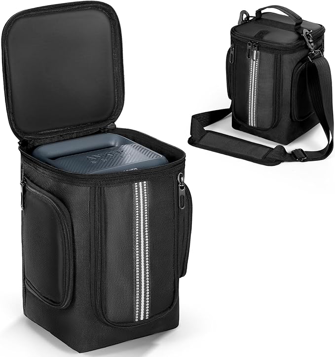 Travel Carrying Case Compatible with Anker Solix C300, Padded Bag with Adjustable Shoulder Strap, Large Back Accessory Pocket & Heat Dissipation Ventilation. Ideal for Camping, Travel, Emergency
