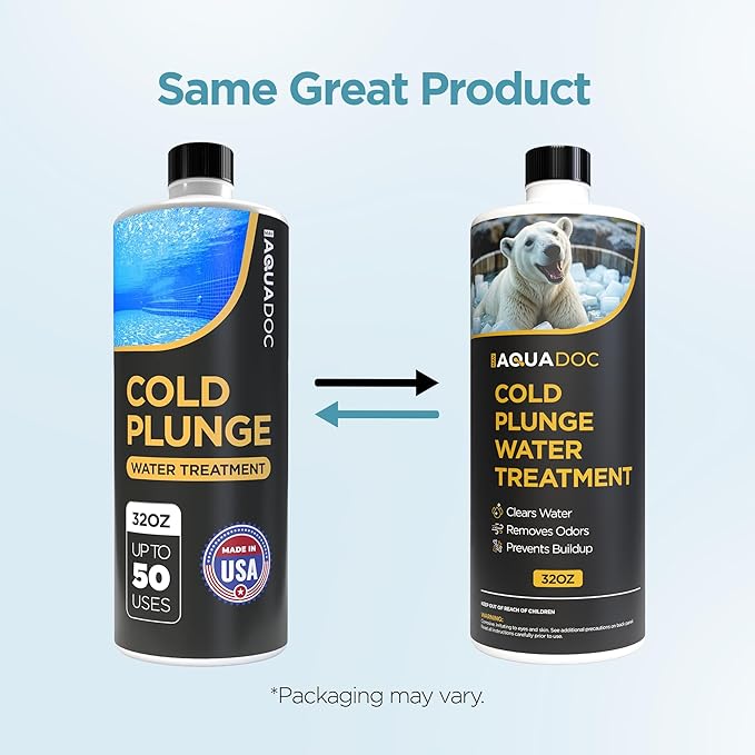 AquaDoc Cold Plunge Water Treatment - Ice Bath Cleaner and Water Stabilizer - Cold Plunge Weekly Treatment for Fresh Water - Made in USA - 32oz