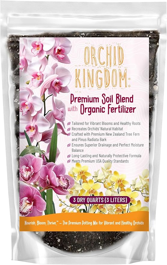 GARDENWISE Orchid Potting Mix – Orchid Bark, Sphagnum Moss, Tree Fern & Perlite for Repotting Phalaenopsis Orchids, Indoor Plants, Orchid Soil Medium – Sustrato para Orquídeas (3 Quart)