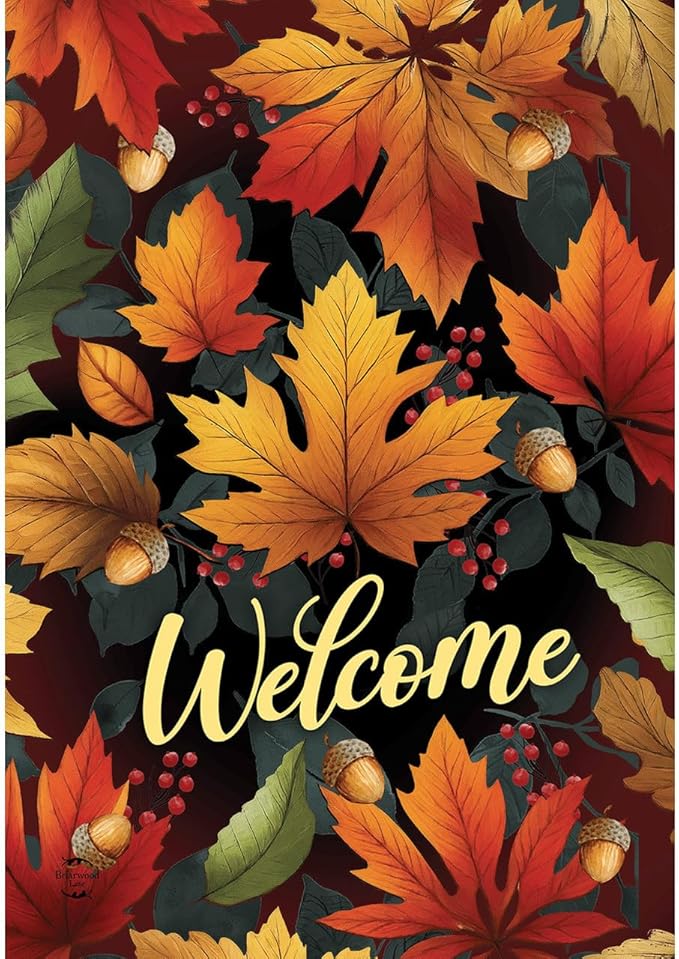 Briarwood Lane Autumn Color Leaves House Flag