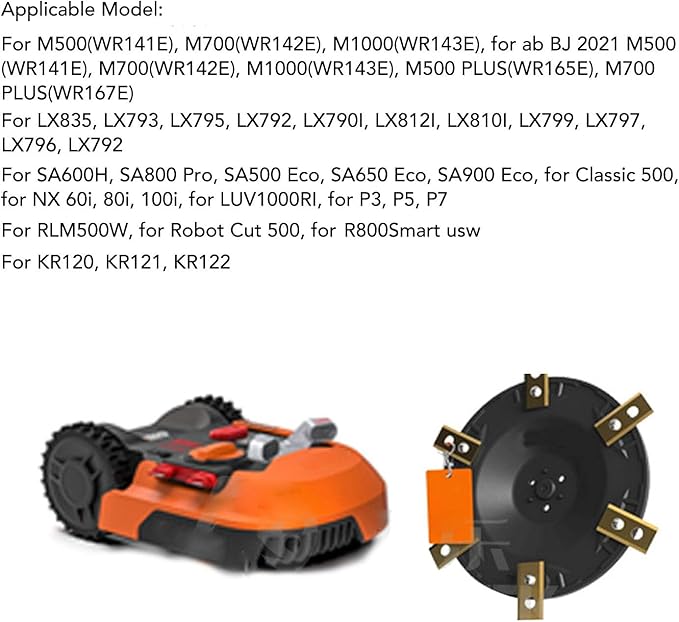 Robotic Lawnmower Disc Replacement YDuupxe 6 Openings Design M4 Thread Nylon Disc 27.2mm Thickness for Old or Damaged Turntables