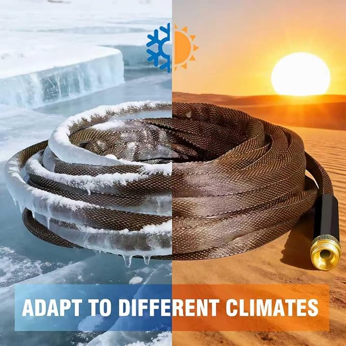 Garden Hose 100FT - 600PSI High Pressure, Kink-Free & Lightweight,No Expanding, Abrasion Resistant Water Hose for Car Wash, Lawn, Watering