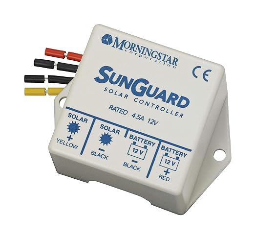 Morningstar Sunguard 4.5A PWM Solar Charge Controller (SG-4) - Intelligent Solar Panel Regulator. Supports 12V Batteries, Outdoor Rated, Highly Reliable and Easy to Install - Designed in the USA