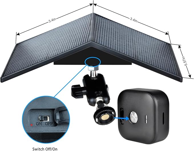 Solar Panel for Blink Camera Outdoor 4 (4th Gen) /2K+/3rd Gen/XT/XT2, Perfect View Angle for Wireless Blink Camera, (Black),(Camera Not Included)