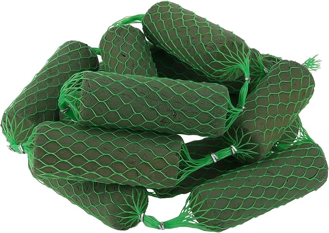 HAKZEON 2 Bunch Floral Foam Garland, Floral Foam Netted Garland, Green Florals Foams Blocks Florals Foams Netting for Home and Wedding Arch Door Flowers Arrangement, 9.2FT Long