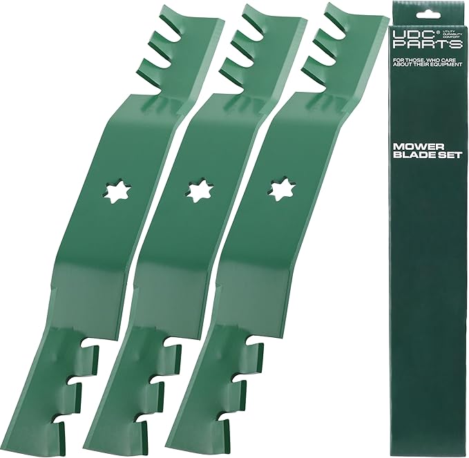 UDC Parts 942-04053C Mower Blades Replacement for Cub Cadet 50 Inch 6 Point Star RZT 50 LTX1050VT LTX1050KH i1050 Troy Bilt 50" Mustang XP 742-04053A 942-04053A 742-04053C / Gator Mulching 3 Pack