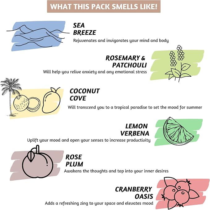 Folkulture Incense Sticks (120 Sticks) | Set of 6 Smell Like Summer Vibes Incense for Relaxation | No Charcoal,Organic,Non Toxic,45 Mins Burn Time Sea Breeze, Lemon Summer Scents Insence-Sticks