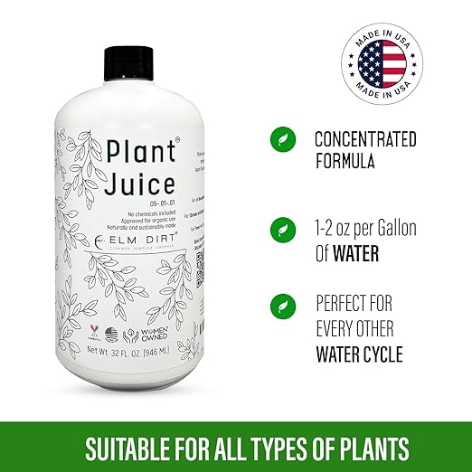Elm Dirt Bloom & Plant Juice Liquid Fertilizer Bundle - Bloom Booster & Organic Fertilizer for All Plants | Bloom & Plant Fertilizer, Outdoor & Indoor Plant Food for House Plants, Plant Nutrients