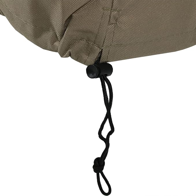 Sunnydaze 8-Foot Firewood Log Rack Cover - Weather-Resistant Outdoor Heavy-Duty Polyester with PVC Backing - Khaki
