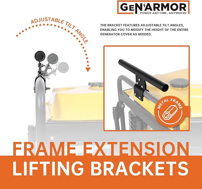 GenArmor Generator Cover Height Extension Brackets, Generator Lifting Brackets, Pack of 2