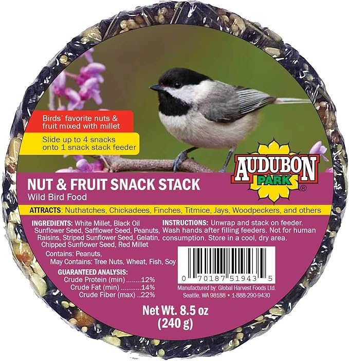 Audubon Park 13142 Nut & Fruit Snack Stack Bird/Wildlife Food, 1-Pack