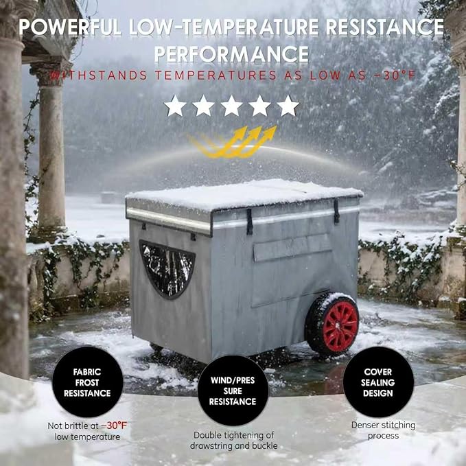 Generator Covers While Running, Universal Generator Cover, 600+210D Double Layer Production, Heavy Duty and Waterproof, 28 "L x 20" W x 20 "H, for 3000W-5000W+ Frame Type Generators, Grey
