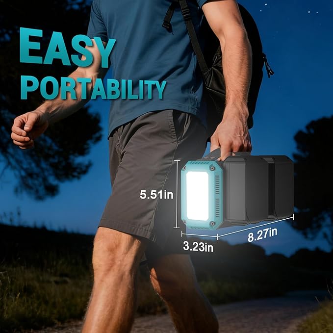 350W Pure Sine Wave Power Inverter Compatible with Makita 18V Battery, DC 18V to AC 120V Inverter, 7A Fast Charger & 2 AC Outlet, 2 USB Ports & 2 Type-C Ports, 600LM LED Work Light (No Battery)