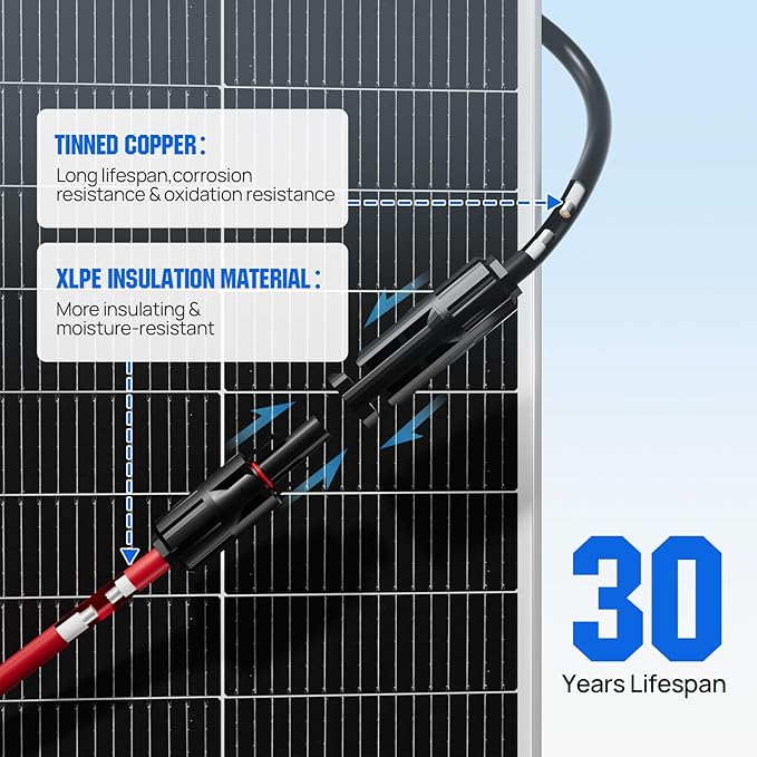 ECO-WORTHY Integrated Solar Connector 2-6 Y Branch Parallel PV Adapter Cable Wire Plug Tool Kit for Solar Panel(M/FFF+F/MMM)