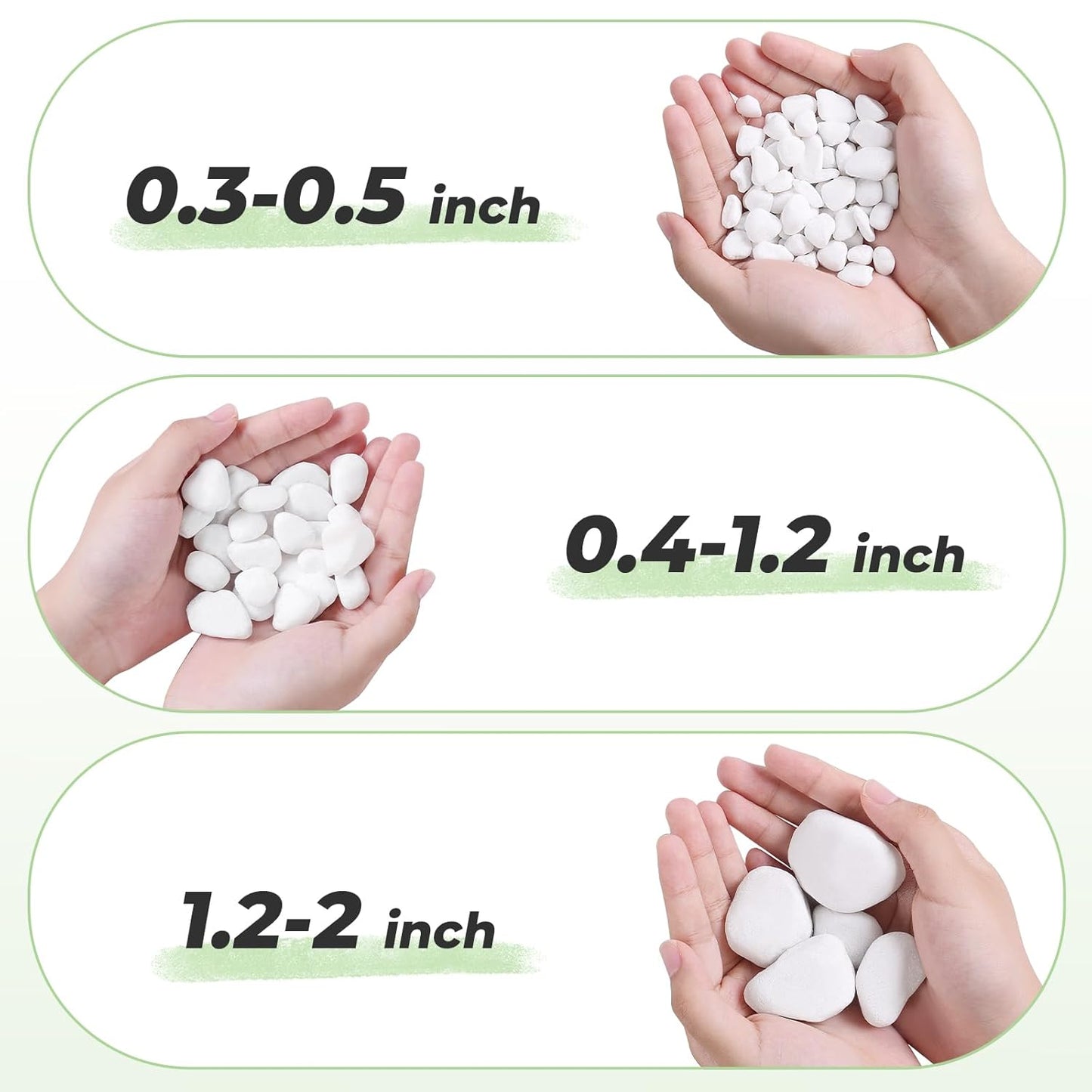 SIDONG 10 LB White River Rocks, 0.3-0.5 Inches Matte Pebbles for Indoor Plants, Aquarium Rocks Used in Fish Tank, Decorative Stones for Plants, Vases, Home Décor, Crafting, Garden Landscaping