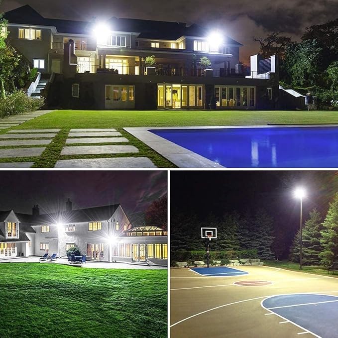 XYCN 2 Pack 240W LED Flood Lights,100-277V IP65 Waterproof 5000K Daylight 1700 watt Equivalent 36500LM Super Bright Outdoor LED Arena Lights Commercial Lighting for Stadium,Backyard, Parking lot etc