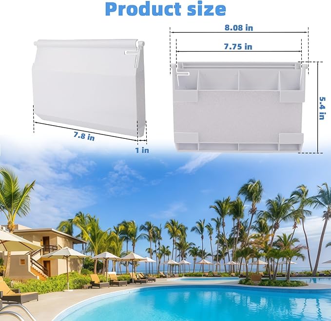 SPX1082K Pool Skimmer Weir Door Replacement for Hayward SP1082 SP1083 SP1084 SP1085 SP1086 Skimmers 2 Pack