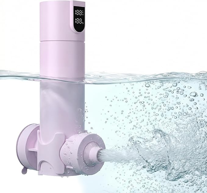 Bath Jets for Tub – Portable Cordless Bath Jet Spa for Bathtub with Vacuum-Lock Suction, Dual Jet & Bubble Mode, 360° Adjustable Water Flow
