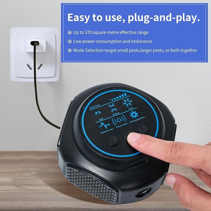 Ultrasonic Pest Repellent Plug in Indoor Mouse Traps for Home, Mouse Repellent Ultrasonic Device Rodent Repeller Ultrasonic Plug in Pest Control for Rat Mice Spider Squirrel Roach for Attic