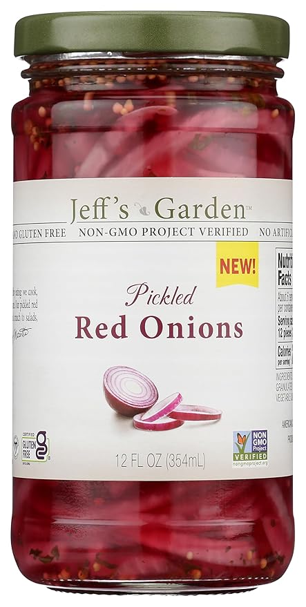 Jeff'S Garden, Onions Red Pickled, 12 Fl Oz