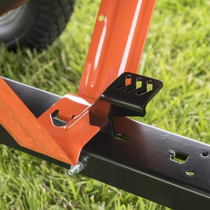 Agri-Fab 45-0533 650 lbs Tow Behind Poly Dump Cart, 10 CU. FT.; Lawn & Garden Cart/Trailer for Lawn Mowers, 16" Pneumatics Tires, Easy to Use Foot Pedal Dumping Lever