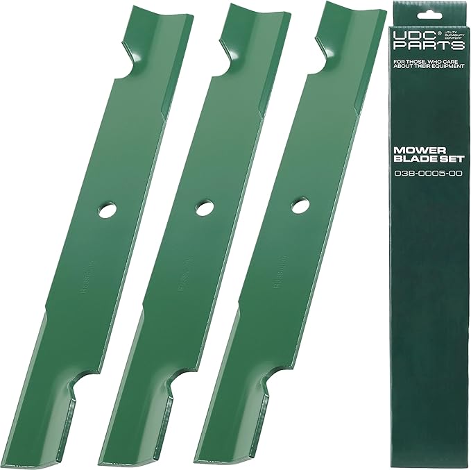 UDC Parts 038-0005-00 Mower Blades Replacement for Bad Boy 54 Inch MZ Magnum MZ Rambler CZT Elite/High Lift Mulching / 3 Pack
