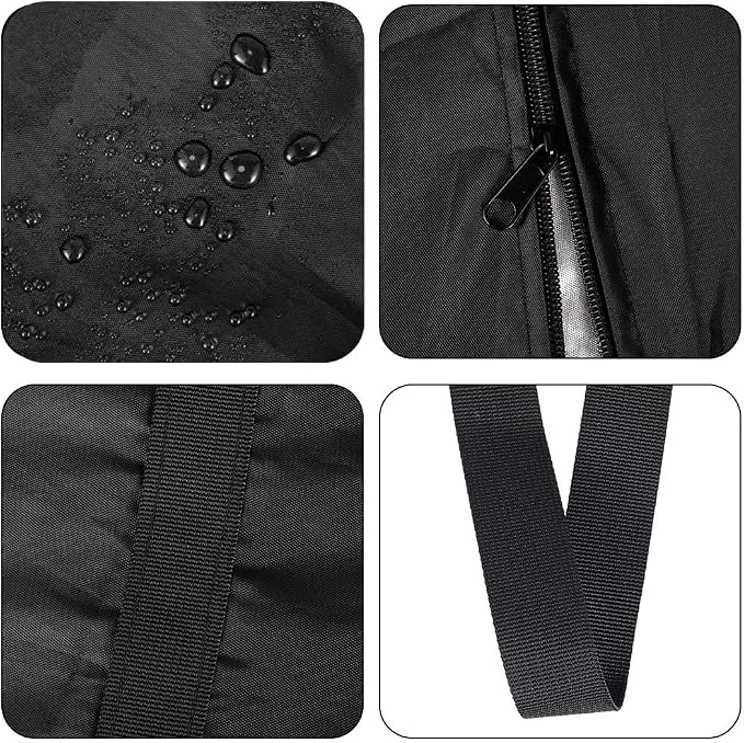 Patio Cushion Storage Bag 68 Inch Extra Large Waterproof Outdoor Pillow Storage Cover for Garden Furniture Cushions Protection Water Resistant, Black
