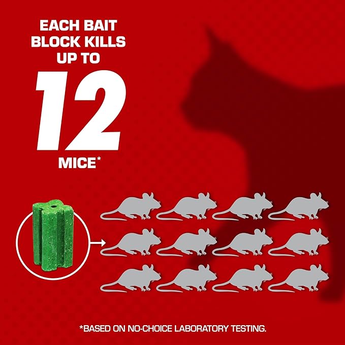 Tomcat with Bromethalin Bait Chunx Pail - Rat & Mouse Bait, Rat and Mice Control for Agricultural Use and Professional Applicators, 4.25 lbs. (Pack of 4)