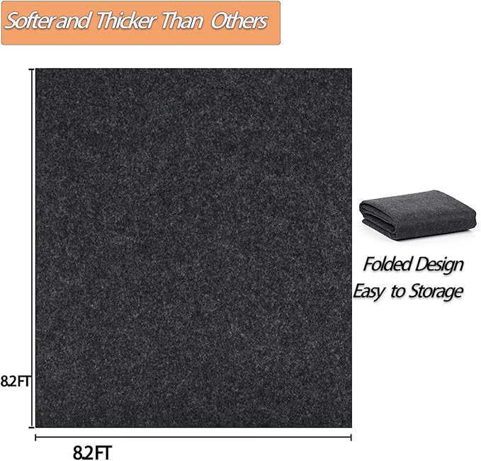 Ahpuhtan 6.6 x 6.6 FT Outdoor Storage Shed Mat, Waterproof Storage Shed Flooring Mat, Anti-Slip Patio Furniture Floor Scratch Prevention Mat, Dustproof Outdoor Carport Mat (6.6 x 6.6 FT)…