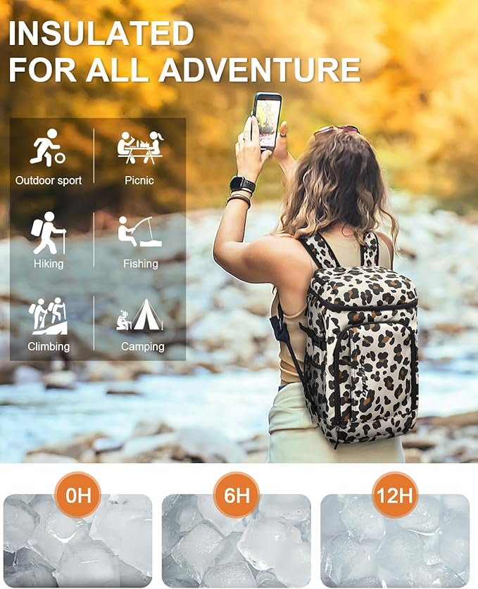 Capolo Cooler Backpack Insulated Waterproof for Women Men,36/45 Cans Lunch Backpack Coolers Leak Proof Soft Cooler Bag Ice Chest for Camping Beach