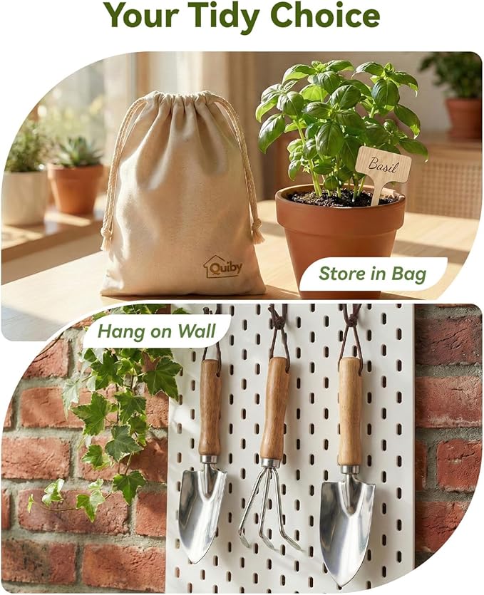 Indoor Gardening Tools, 19-Piece Small Garden Tools Set, Gardening Gifts for Women, Mini Garden Tools House Plant Starter Tool Set, Stainless Steel Gardening Tools, Accessories for Indoor Gardening