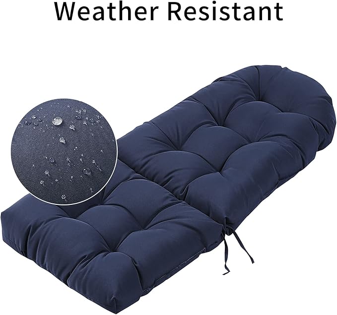 Enipate Weather Resistant Adirondack Chair Cushions High Back Indoor Outdoor Patio Tufted Lounge Cushion Seat Pads