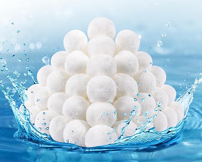MJZ Pool Filter Balls for Sand Filter, 3.1 Lbs Reusable Sand Filter Balls for Swimming Pools, Efficient Eco-Friendly Polysphere Pool Filtration Balls, Pool Filter Balls Media for Sand Pump