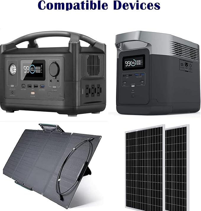 SolarEnz Solar ChargeCable Solar Connector to XT60 Adapter Connector Connect Solar Panel for Lipo Battery Pack EFDELTA Portable Power Station River 600 and Solar Generator 3.2M/10Ft