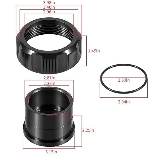 R0522900 Half Union Fitting with O-Ring Replacement Parts Fit for Zodiac Jandy Pro Series Cartridge Filters CL, CS, CV, DE, and for Jandy JXI Pool and Spa Heaters