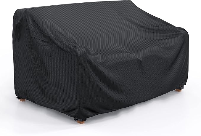 Heavy Duty Patio Sofa Cover, Waterproof 3-Seater Outdoor Couch Cover Patio Furniture Covers for Outdoor Furniture Loveseat Couch, 78" L×33" D×32" H, Black