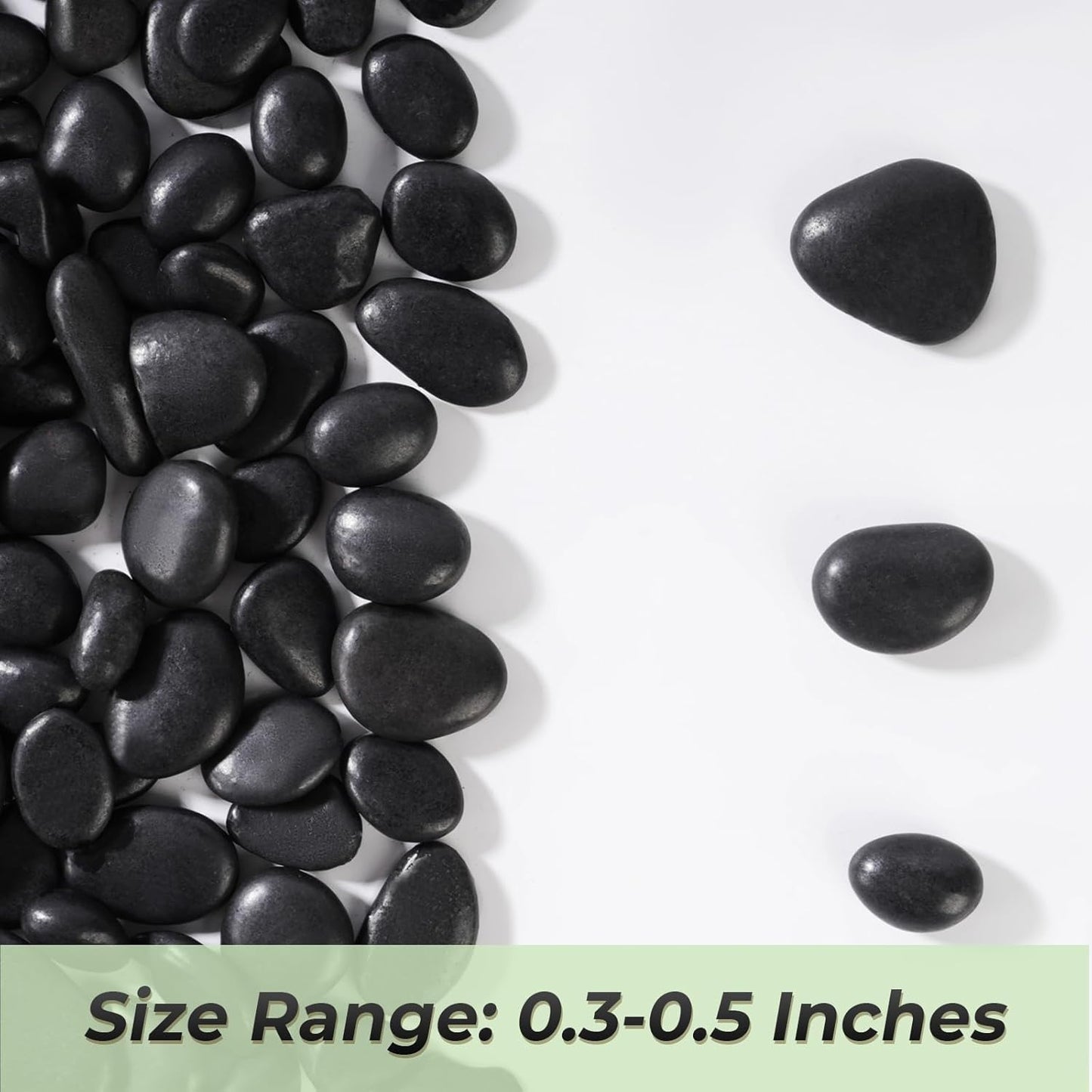 SIDONG 10 LB Black River Rocks, 0.3-0.5 Inches High Polished Pebbles for Indoor Plants, Aquarium Rocks Used in Fish Tank, Decorative Stones for Plants, Vases, Home Décor, Crafting, Garden Landscaping