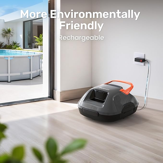 (2026 Upgrade) Gosvor Cordless Robotic Pool Cleaner, Pool Vacuum for Above Ground Pool, Lasts 90 Mins, Self-Parking Design, 7.5 lbs Lightweight, 1750 GPH, Ideal for Flat Pools up to 860 sq. ft