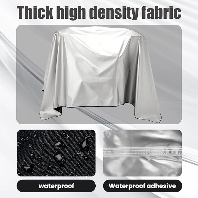 Jumbo Machine Cover - Breathable, Rust Preventing, Water & Dust Proof, Tear Resistant Silver (Silver+Black, 57.87*38.58)