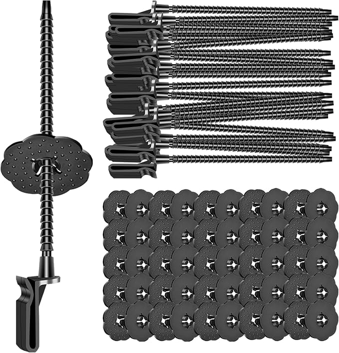 Solar Panel Bird Guard Fastener Clips,50 Sets Critter Guard Fasteners,Premium Nylon Solar Panel Clips for Attaching Wire Mesh to Solar Panels,Critter Guard Kit for Bird Pigeon Fence