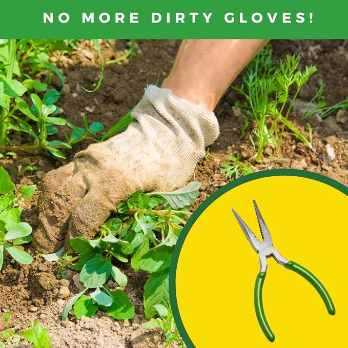 Lawn Jaws The Original Sharktooth Weed Puller Remover & Gardening Tool Weeder (3 Pack)-Pull from The Root Easily! Ergonomic Handheld Weeding Tool for Spring Summer Cleaning, for All Ages & Abilities