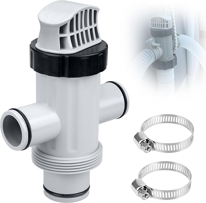 Pool Hose Plunger Valve for Intex Above Ground Pool and Pool Pump, Above Ground Swimming Pool Accessories 11872 Dual Split Hose Plunger Valve Replacement Parts for Intex Filter Circulation System
