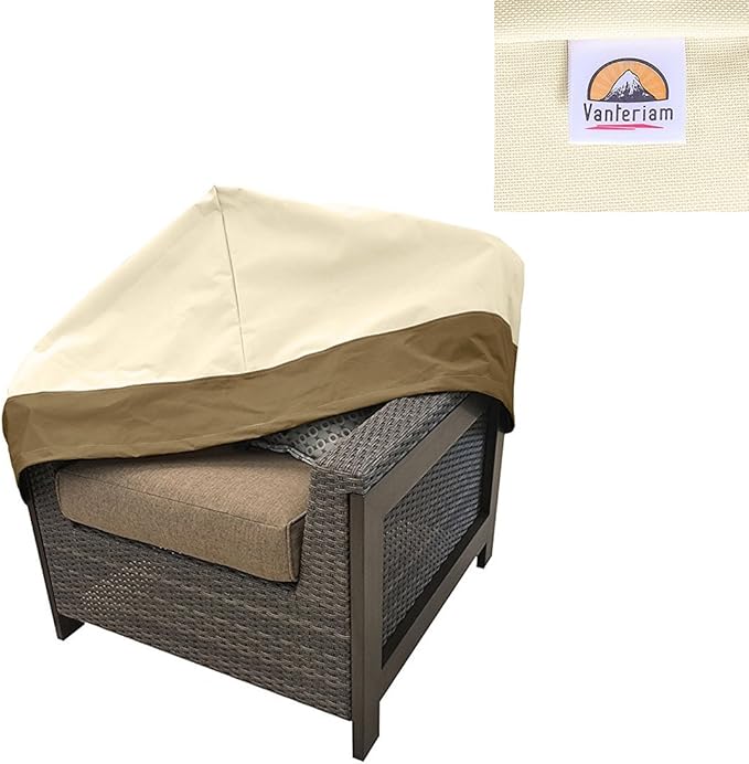 Outdoor Patio Furniture Lounge Chair/Club Chair Cover, Durable and Waterproof Large Covers for Outdoor Furniture Single Sofa