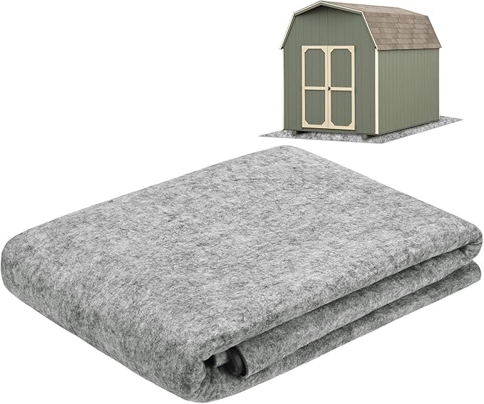 M METERXITY Outdoor Storage Shed Mat, 4x5 FT Waterproof Small Shed Flooring Mat for Patio Furniture Floor Protecting from Wear/Liquid/Dust/Oil, Non-Slip Carport Pad [Grey White]