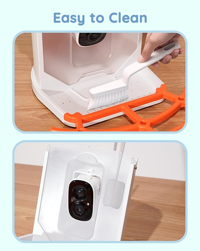 Hiseeu 3MP Feeder with Camera, 2.5L, AI Identify 11000+ Species, Solar Powered, Auto Capture Bird Videos & Motion Detection, Smart Bird Watching Camera Wireless Outdoor (Orange-64G)