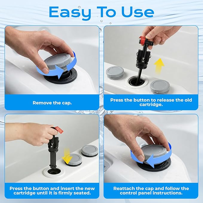Salt System Cartridge Replacement Compatible with 2019+ Hot Spring Highlife & Limelight and Caldera Utopia & Paradise Spas, Supports Balanced, Skin-Friendly Water (3 Pack)