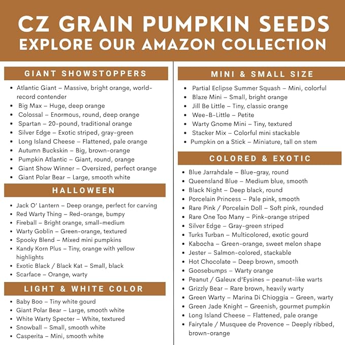 10 Warty White Specter Pumpkin Seeds for Planting – Pure White with Subtle Warts – Rare, Elegant Variety for Unique Fall Décor, Halloween Displays & Garden Harvests