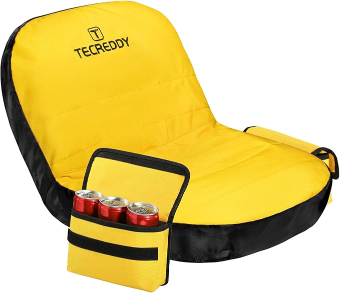 Lawn Mower Seat Cover, Weatherproof Heavy Duty Tractor Seat Cover for John Deere LP92324 Cub Cadet Riding Lawn Mower, 600D Oxford Fabric with Storage Pouch, Medium
