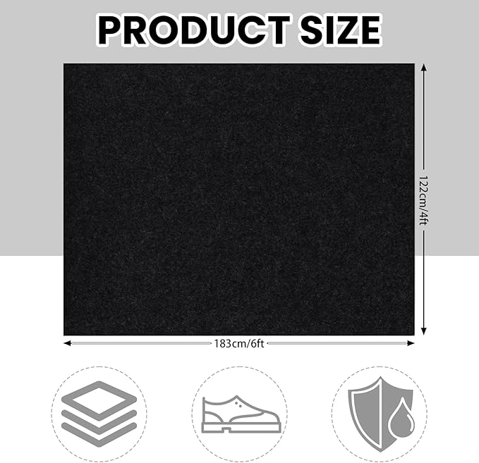 3 Pcs 6 x 4 ft Outdoor Storage Shed Floor Mat Waterproof Non Slip Carport Protect Mat for Patio Furniture